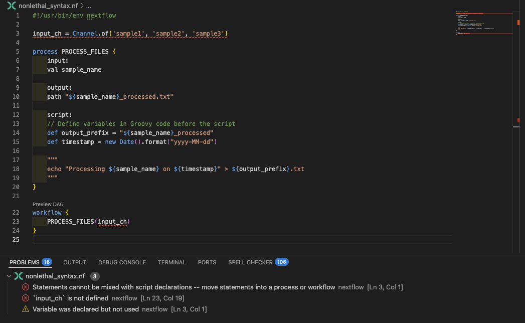 Önemsiz sözdizimi hatası